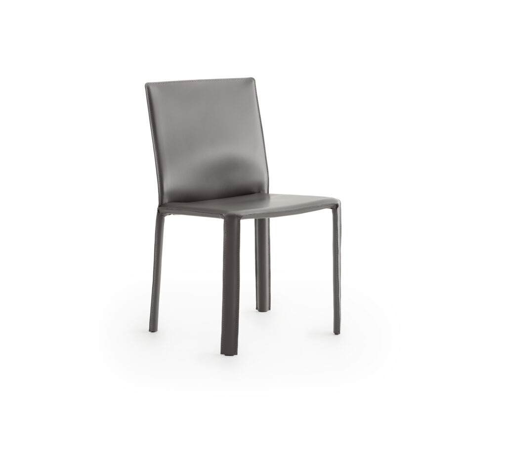 Jumpsuite chair in real anthracite leather by Morica Design
