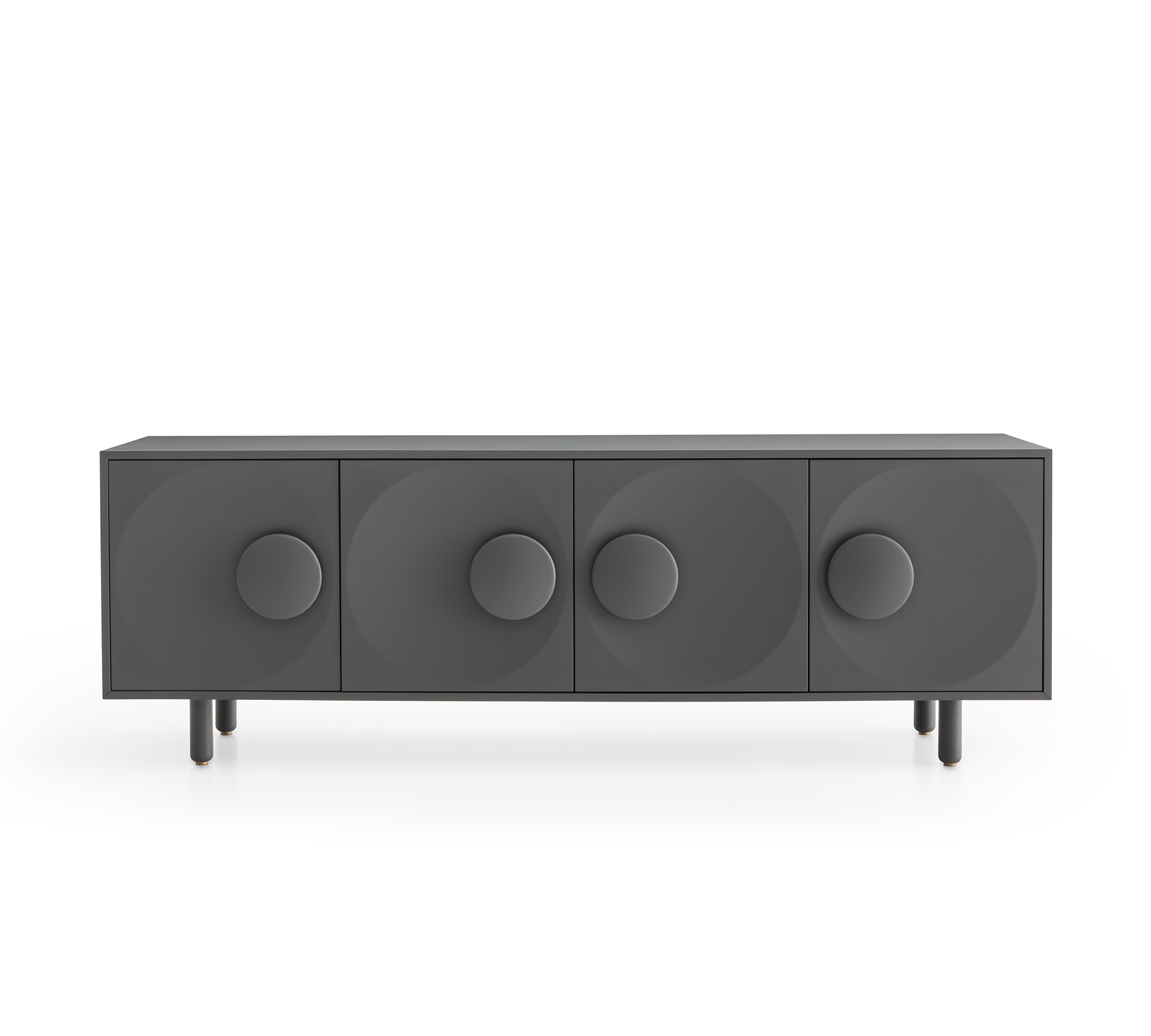 Modern sideboard in grey laquered wood with 4 doors by Morica Design