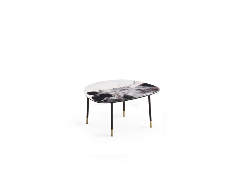 Infuse your living space with the luxurious allure of marble-inspired Pebble tables.