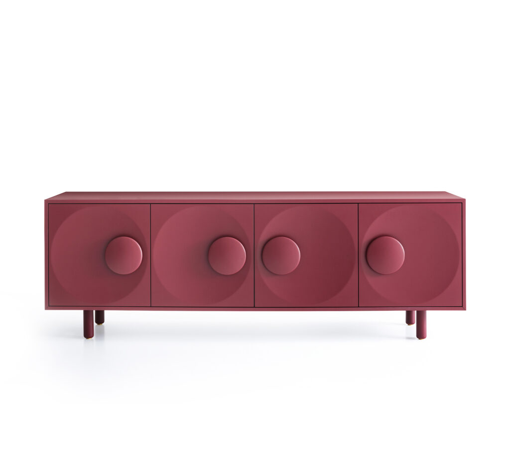 Dresser Bardot by Morica Design in  FSC laquered wood marsala red