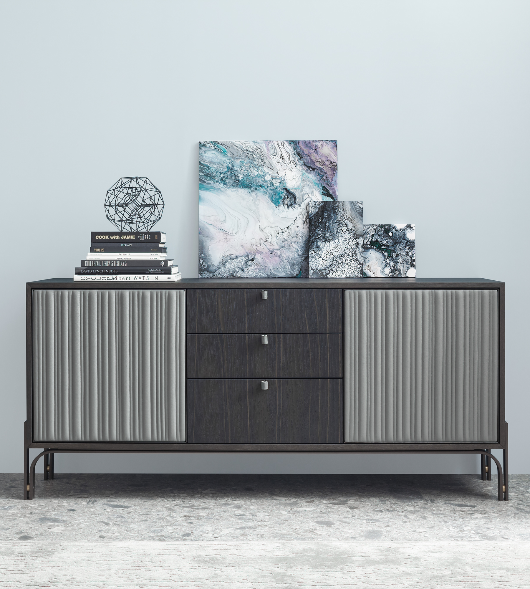 Madia moderna 2 ante e 3 cassetti by Morica Design