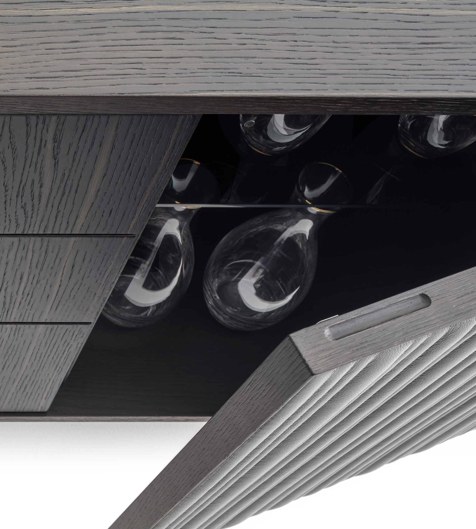 Madia Canette rovere Laguna e pelle antracite