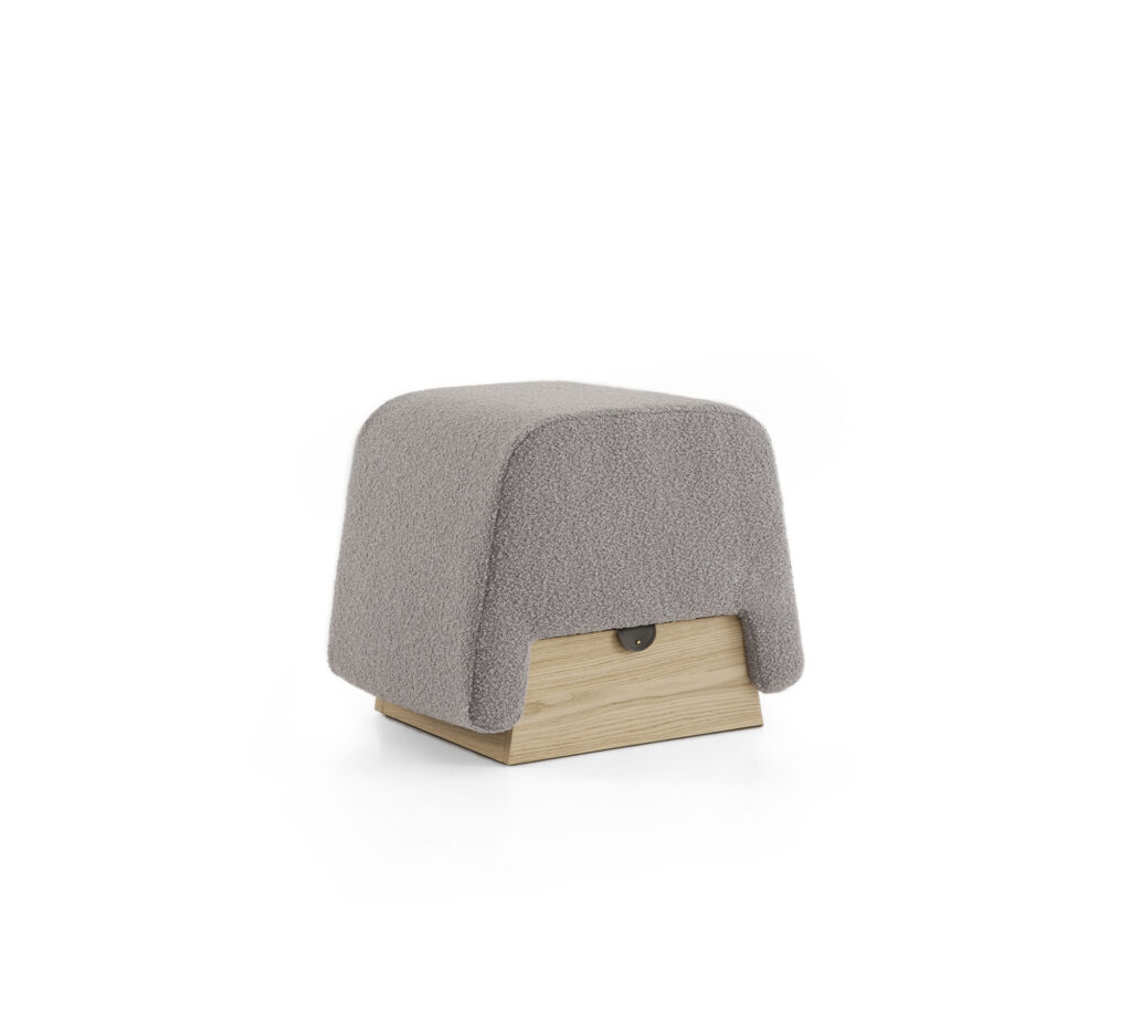 Elevate your home decor with the Onigiri pouf, a modern and stylish solution for extra seating and storage.