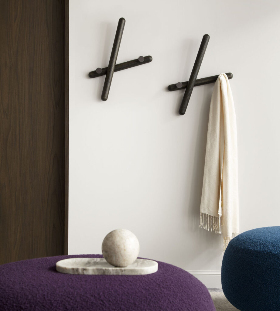 Mikado coat rack in a contemporary home setting