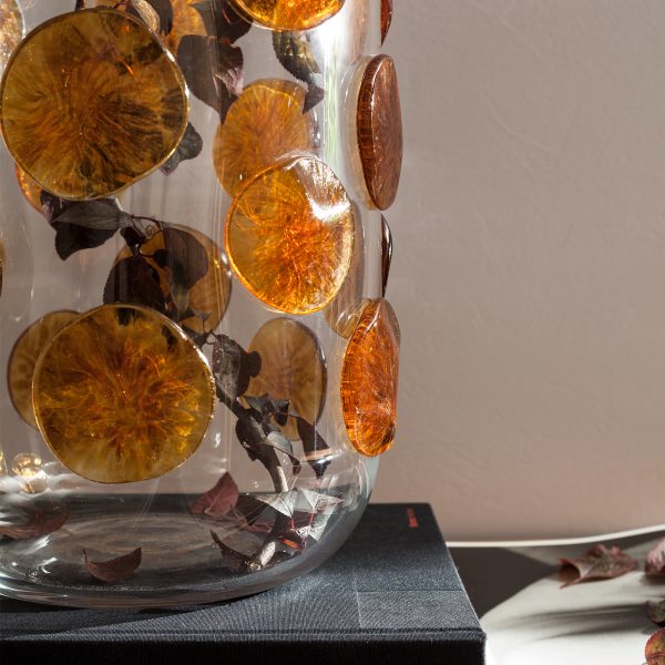 Detail of Goccia vase in Murano glass by Morica Design