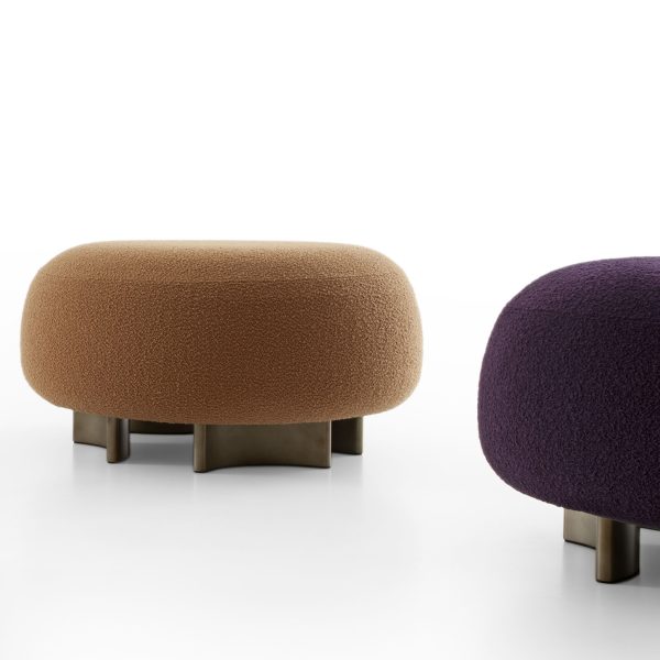 Dynamic and versatile pouf designed for modern living.